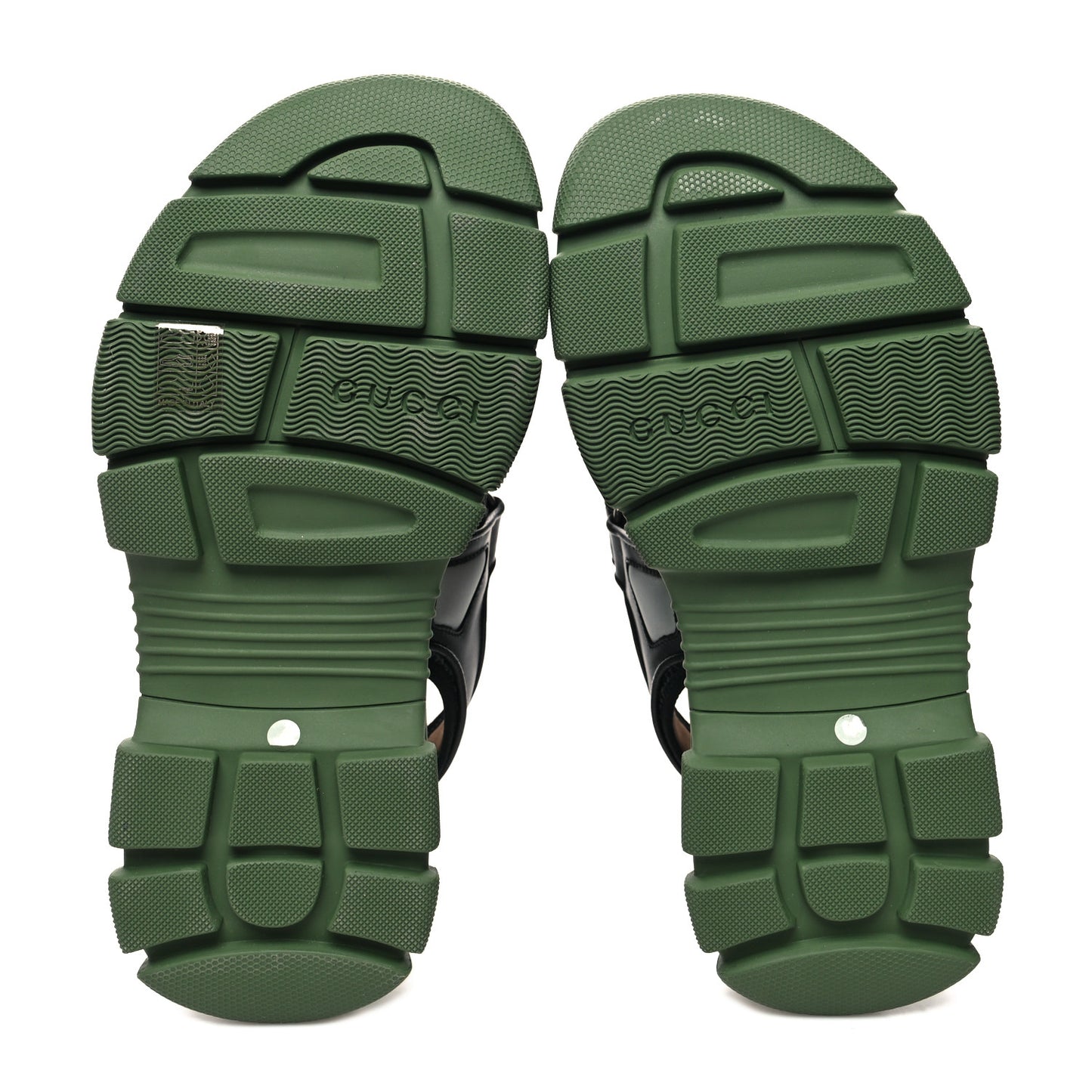 X SEGA Nappa Mesh Mens Aguru Sandals 8 Loess Black Green