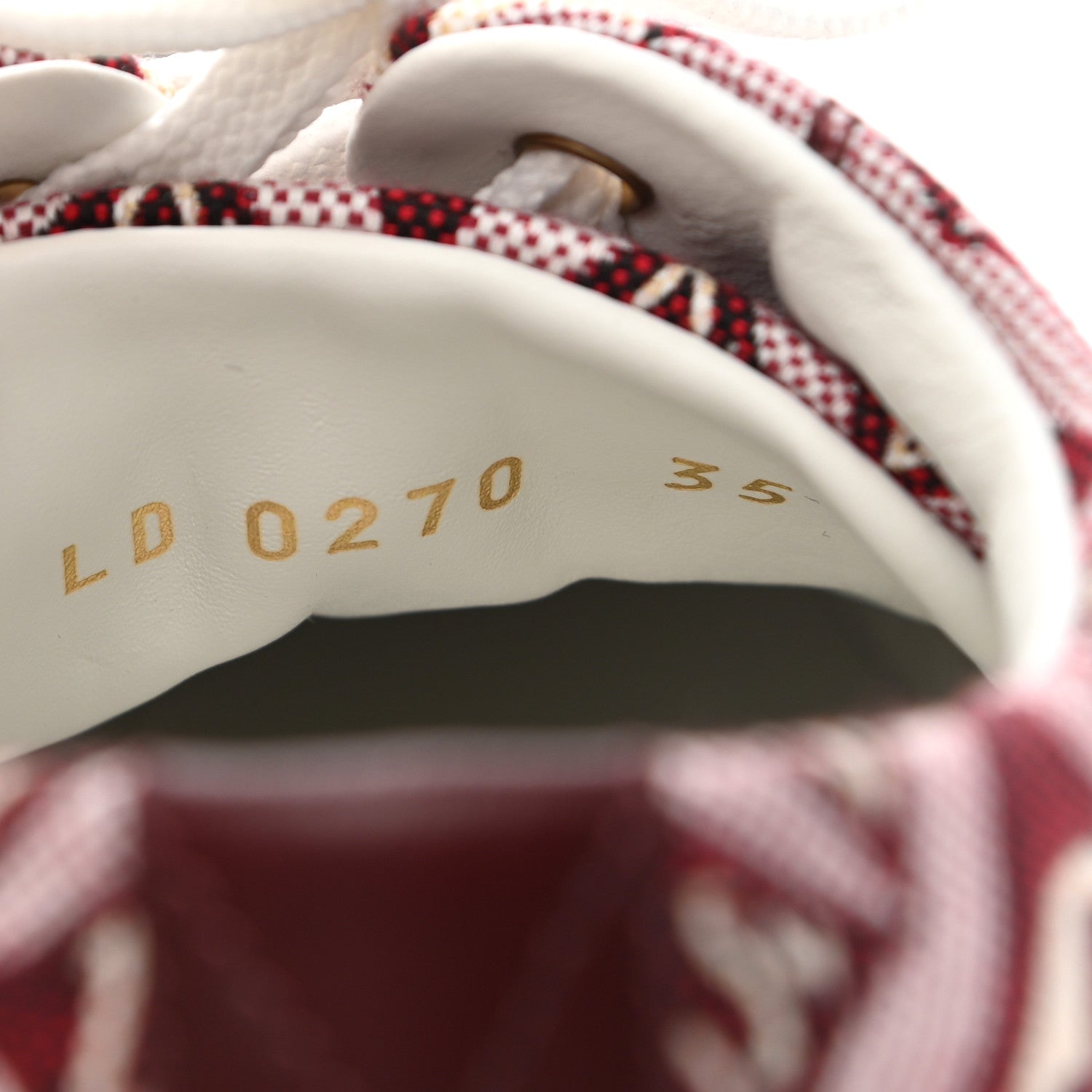 Louis Vuitton Jacquard Since 1854 Stellar Sneakers 35 Bordeaux 8 of 9