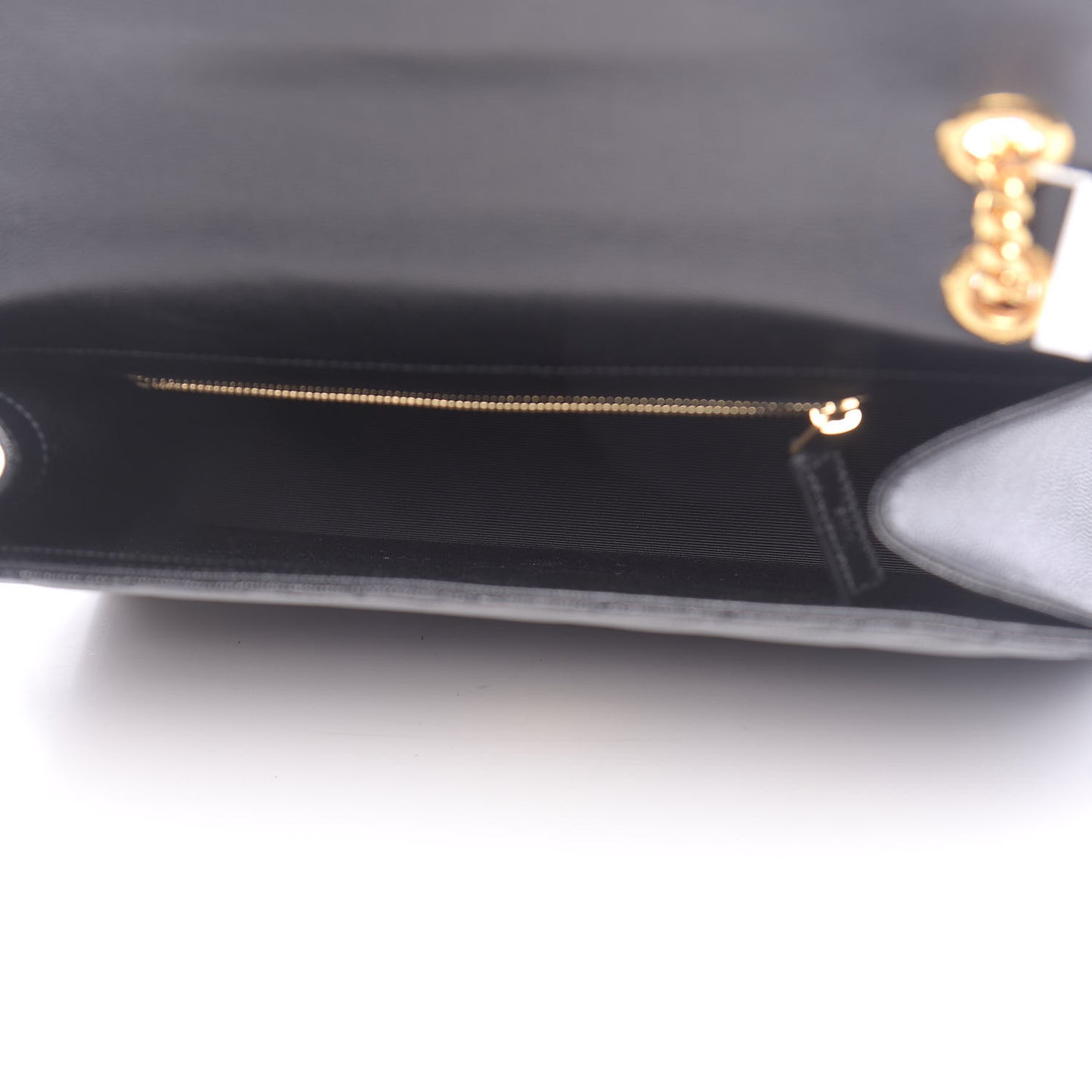 Grain De Poudre Matelasse Chevron Large Monogram Satchel Black