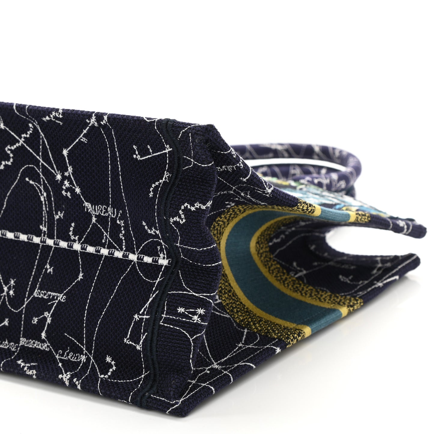 Canvas Embroidered Medium Zodiac Book Tote Blue Multicolor