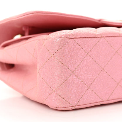 Chanel Iridescent Caviar Quilted Medium Double Flap Rose Pink 9 of 11
