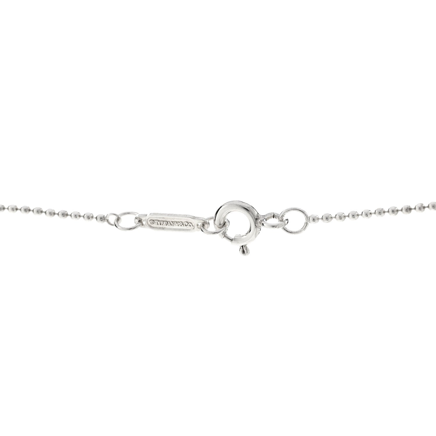 Tiffany Sterling Silver Letter C Disc Pendant Necklace 5 of 7