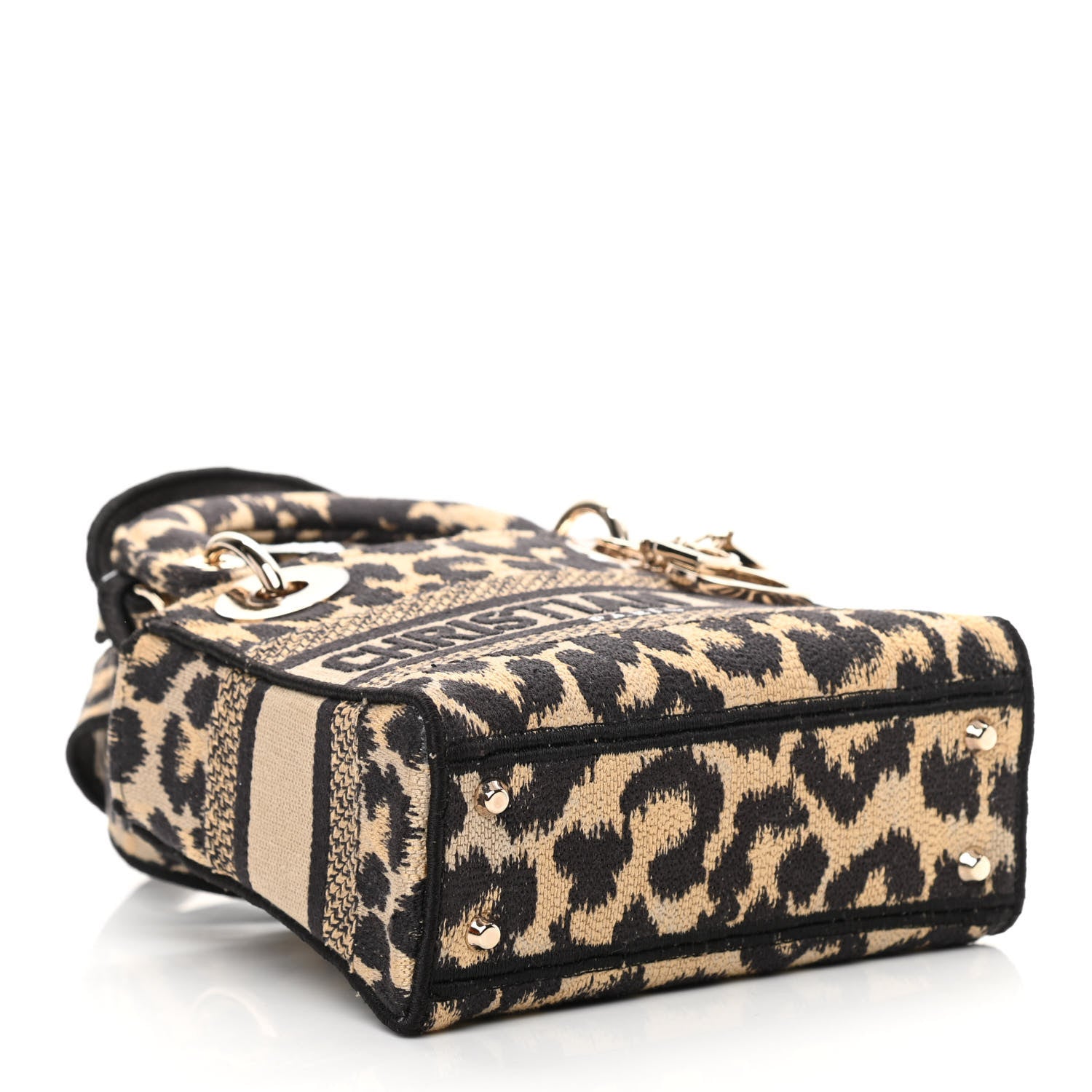 Christian Dior Canvas Mini Mizza Embroidered Lady D-Lite Beige Multicolor 4 of 14