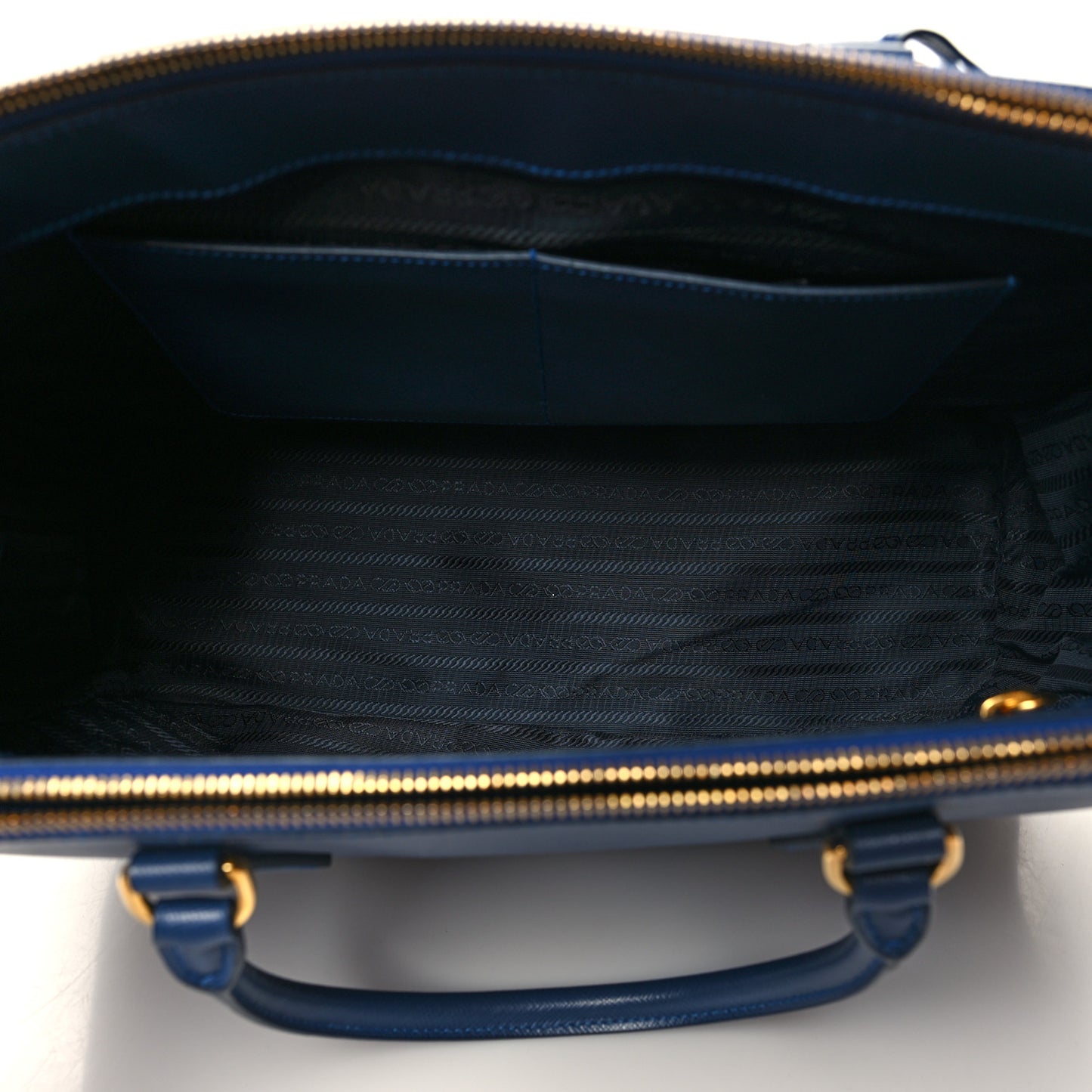 Saffiano Medium Galleria Double Zip Tote Bluette