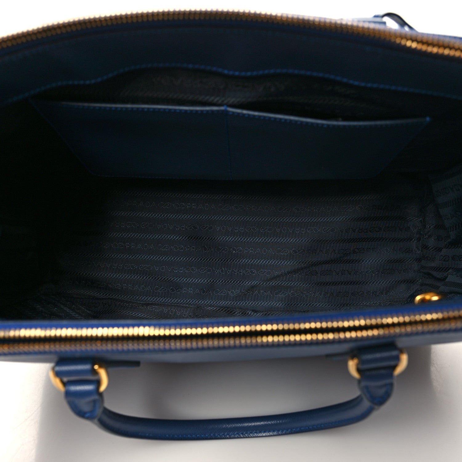 Prada Saffiano Medium Galleria Double Zip Tote Bluette 5 of 14