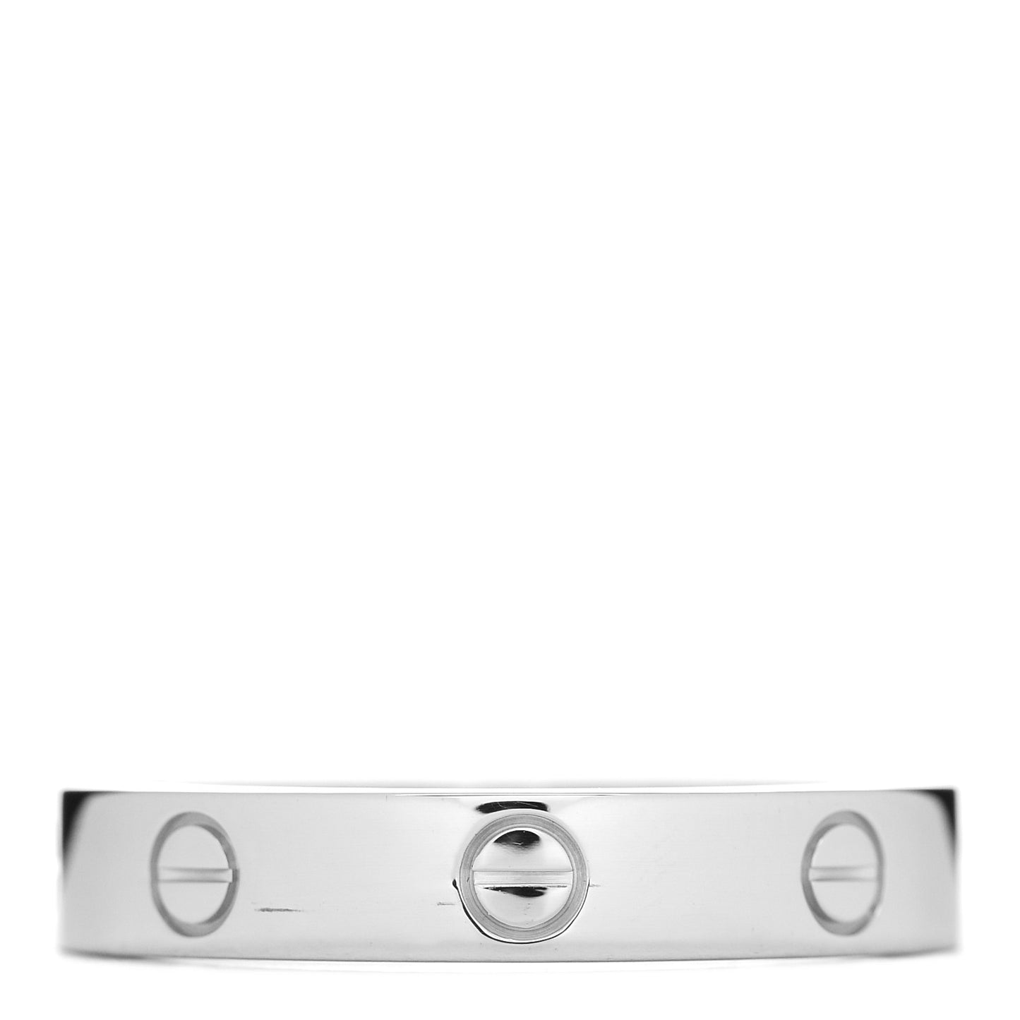 18K White Gold Diamond 4mm LOVE Wedding Band Ring 58 8.25