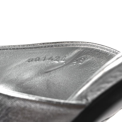 Balenciaga Metallic Sheepskin Duty Free 70mm Sandals 39 Silver 10 of 13