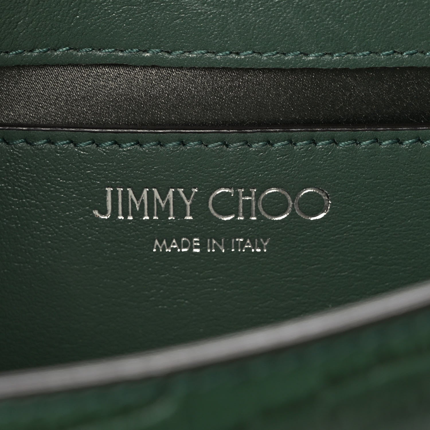 Jimmy Choo Calfskin Crocodile Embossed Varenne Chain Clutch Cactus 6 of 9
