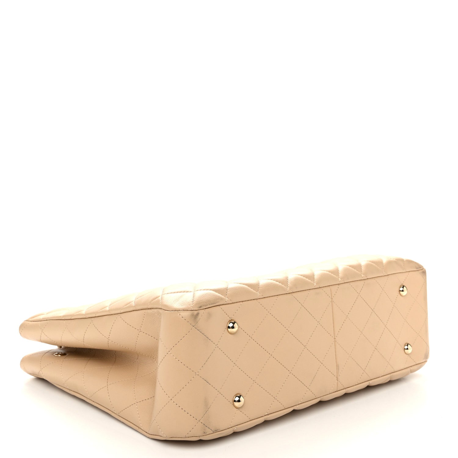 Chanel Calfskin Quilted Large Classic Shopping Tote Beige 4 of 10