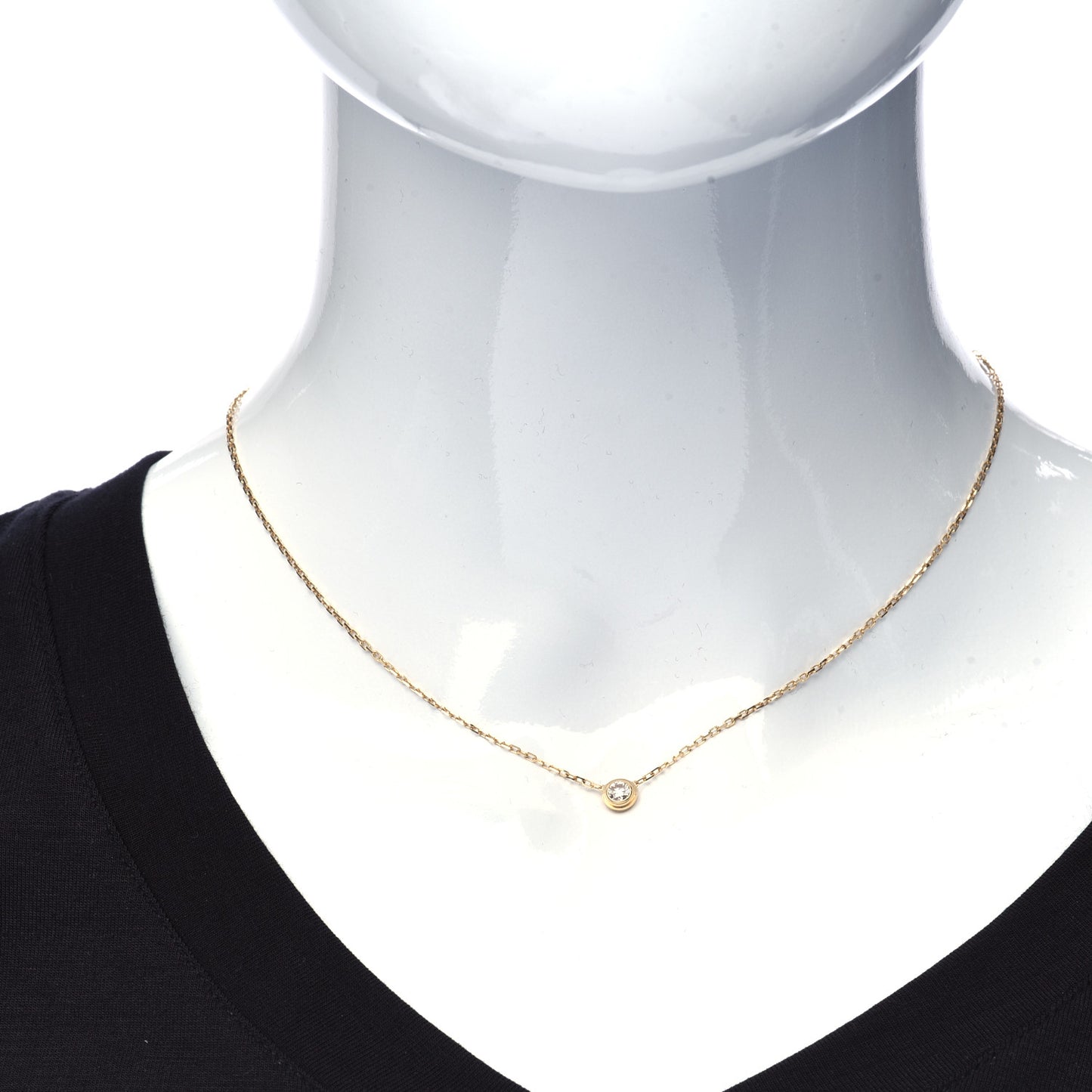 18K Yellow Gold Diamond LM D'Amour Pendant Necklace