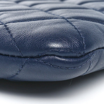 Chanel Lambskin Quilted Medium Boy Cosmetic Case Navy 9 of 10