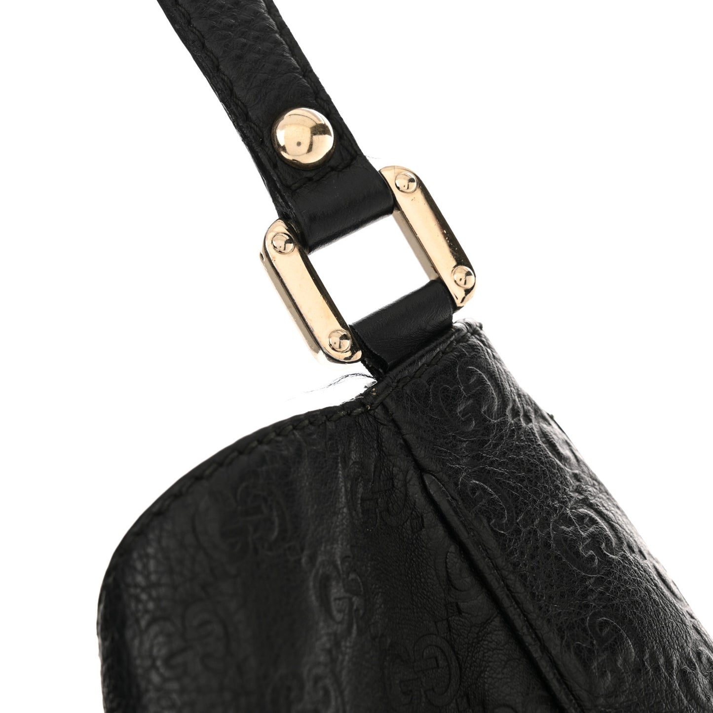 Guccissima Large New Ladies Web Hobo Black