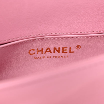 Chanel Calfskin Chevron Quilted Mini Boy Flap Pink 6 of 10
