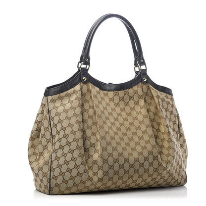 Gucci Monogram Large Sukey Tote Beige Ebony Black 3 of 9