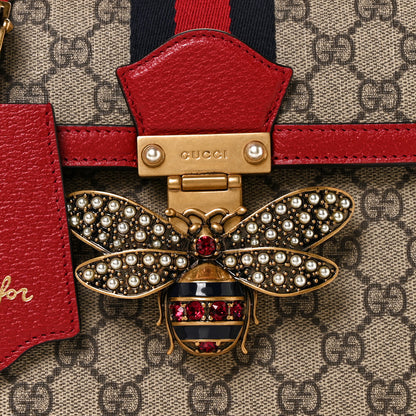 Gucci GG Supreme Monogram Small Queen Margaret Top Handle Bag Red 10 of 11