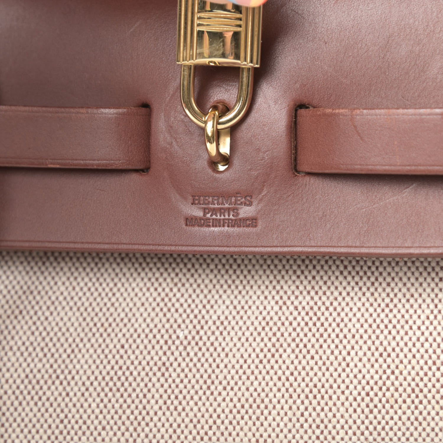 Hermes Toile Vache Herbag 2 in 1 PM Natural Havane 7 of 16