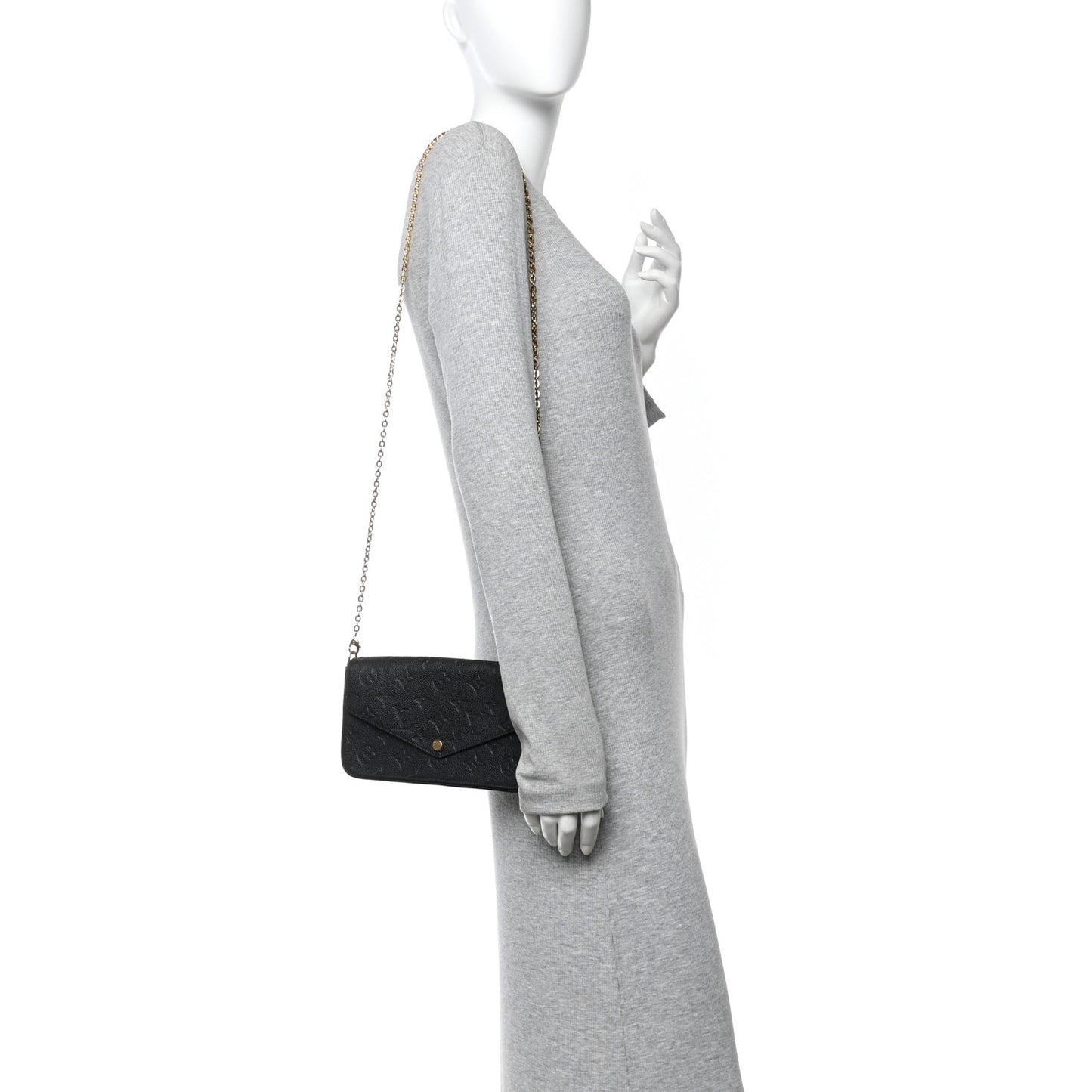 Empreinte Pochette Felicie Chain Wallet Black