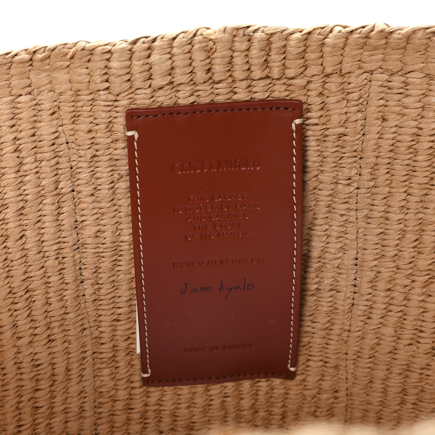 Raffia Large Woody Tote Black