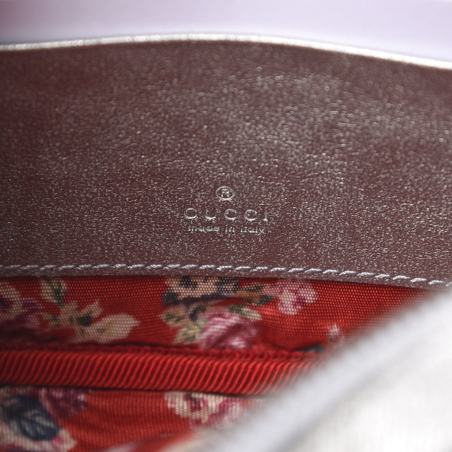 Laminated Nappa Web Trapuntata Mini GG Shoulder Bag Argento