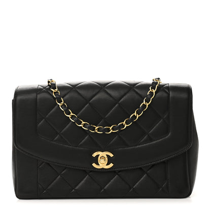 Chanel Lambskin Quilted Medium Single Flap Black 1 of 10