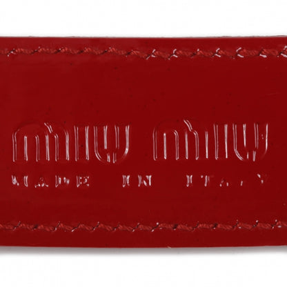 Miu Miu Patent Chain Belt 28 70 Red 8 of 8