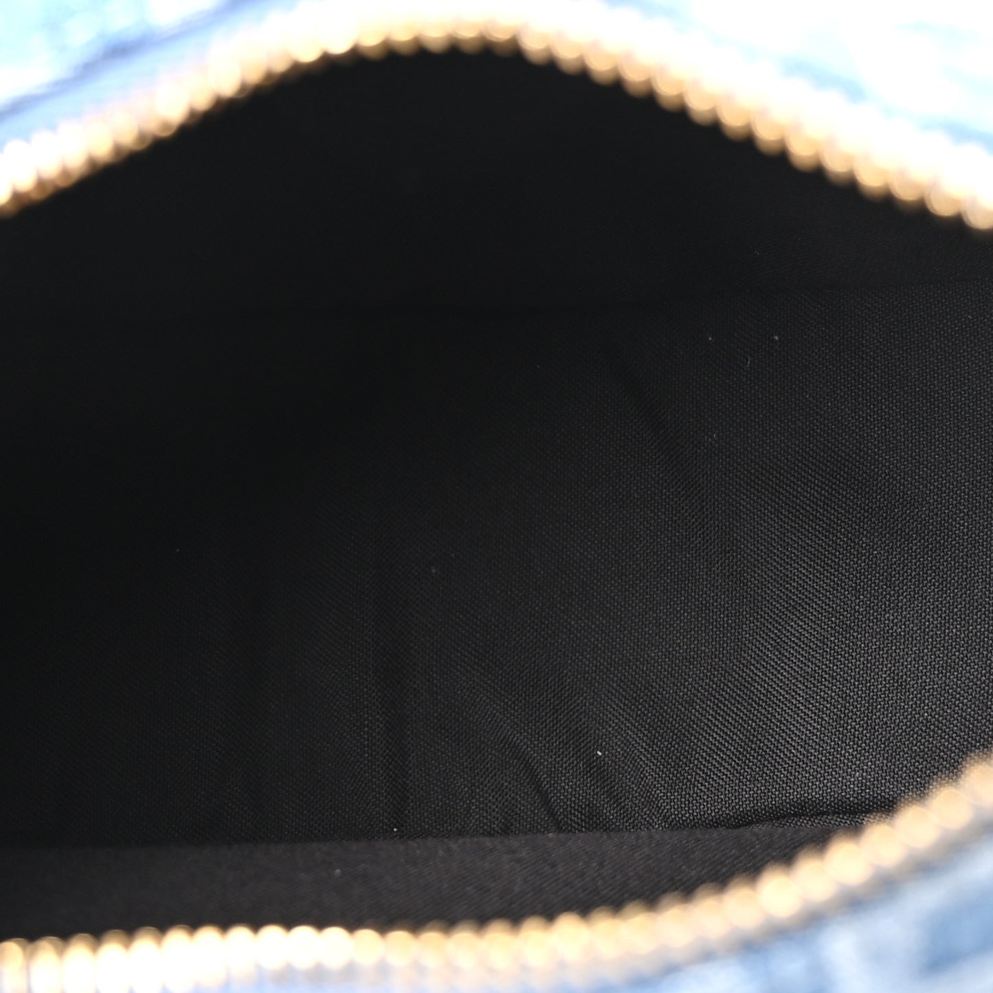 Denim Vitello King F is Fendi FF Embroidered Mini Fendigraphy Hobo Bag Denim Sand