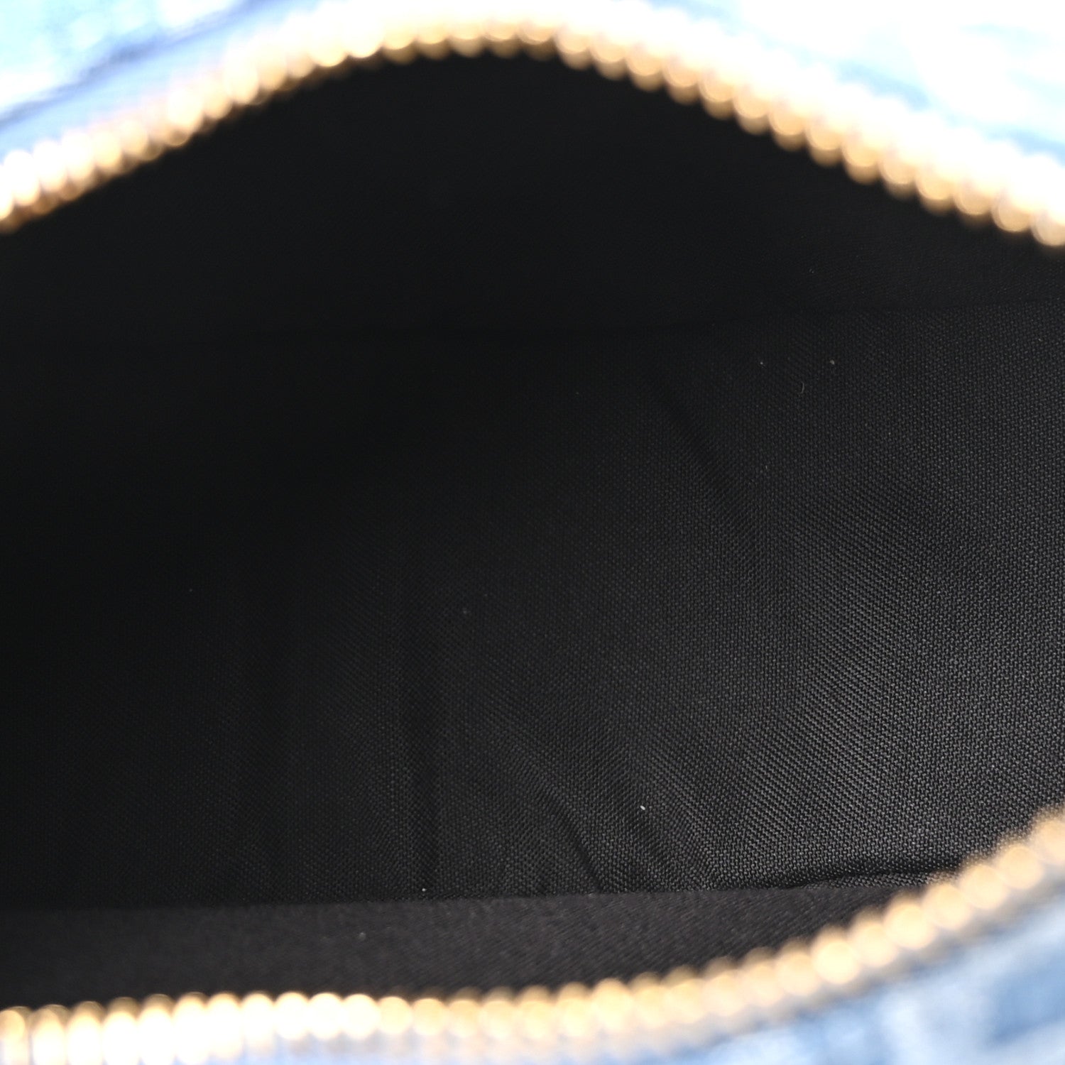 Fendi Denim Vitello King F is Fendi FF Embroidered Mini Fendigraphy Hobo Bag Denim Sand 5 of 11