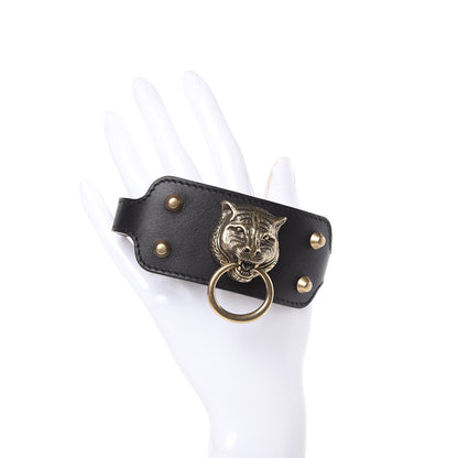 Gucci Calfskin Tiger Bracelet Black 2 of 6
