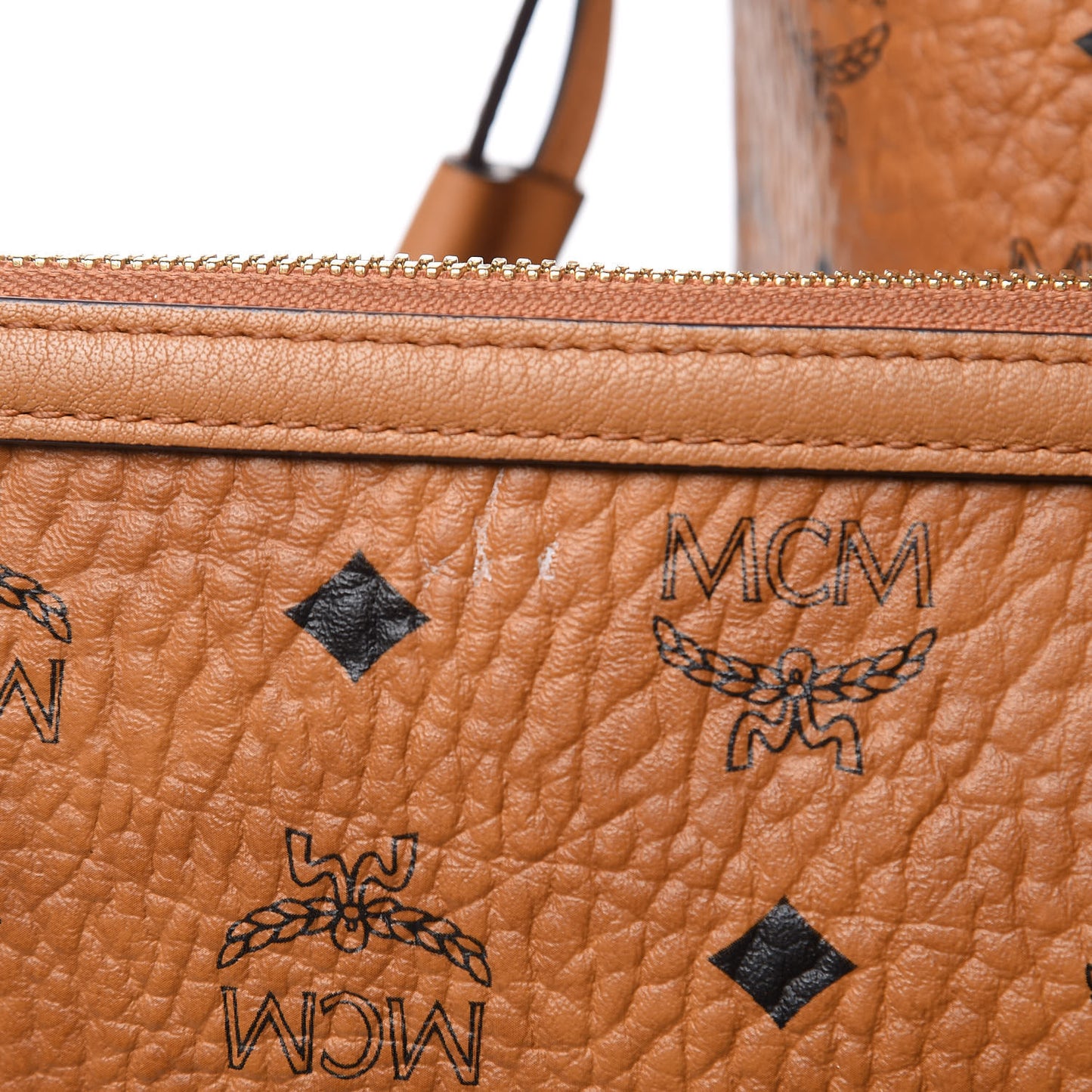 Visetos Medium Liz Reversible Shopper Tote Cognac