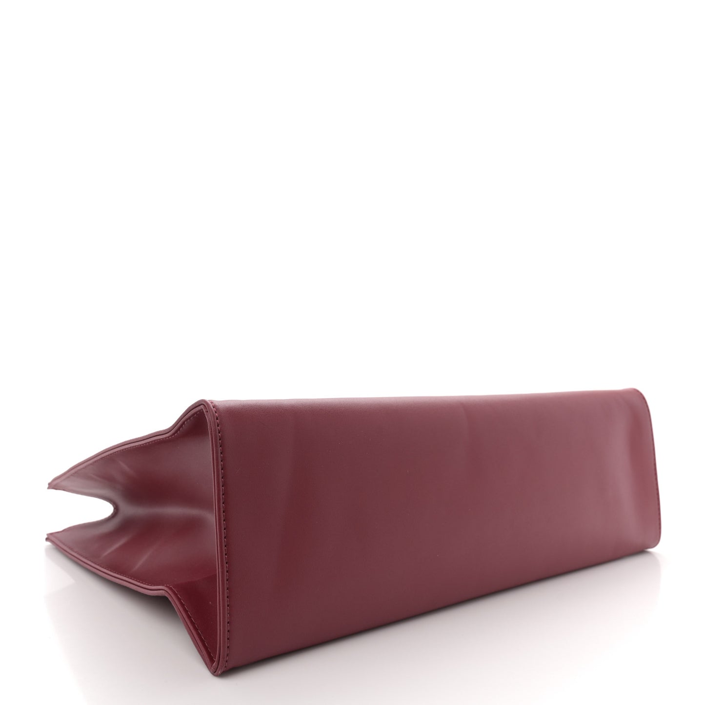 Vegan Leather Medium Shopping Bag Oxblood