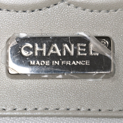 Chanel Metallic Snakeskin Ombre Medium Double Flap Blue Silver 6 of 12