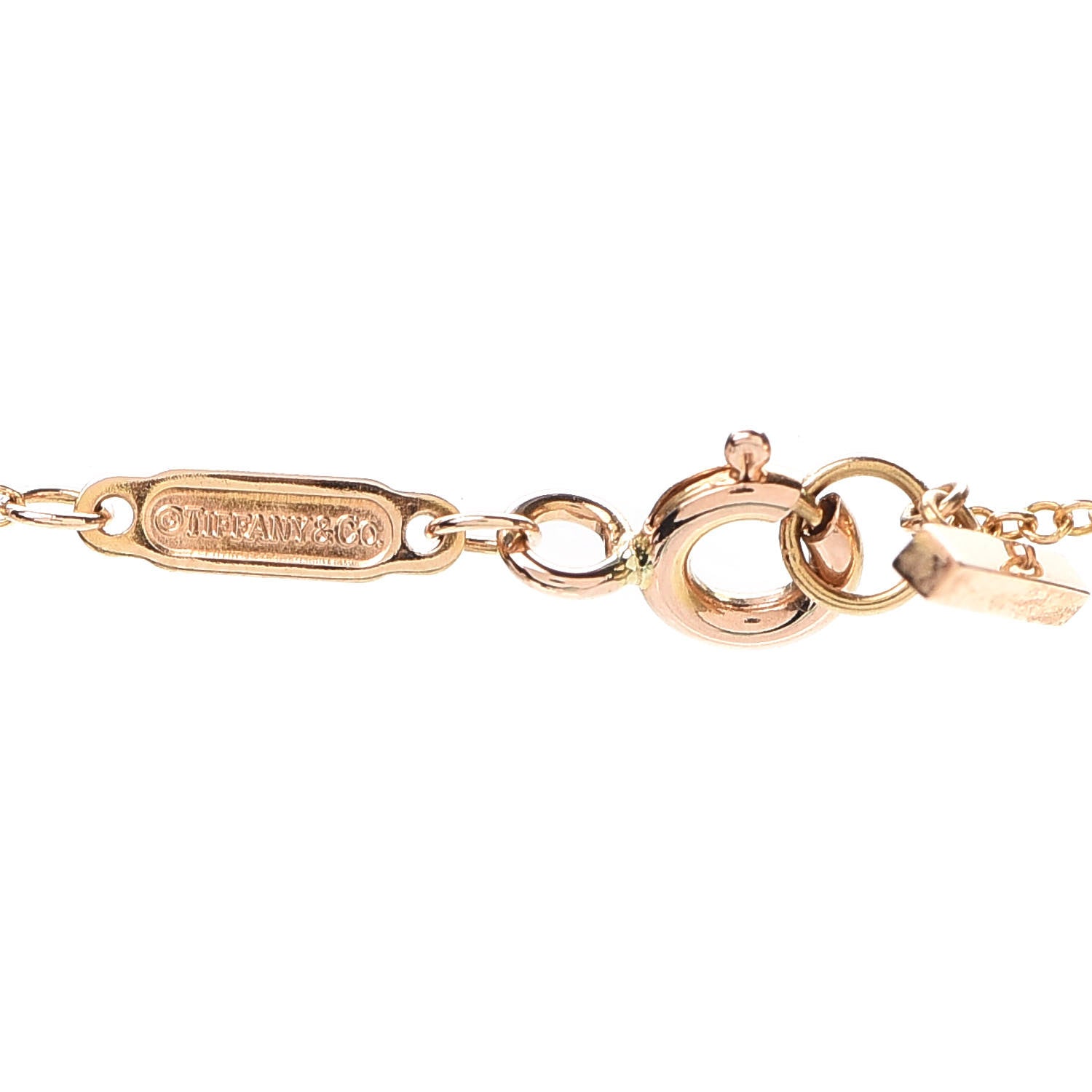 Tiffany 18K Rose Gold Small T Smile Pendant Necklace 6 of 6