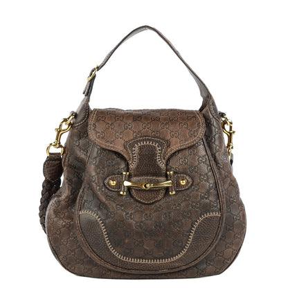 Gucci Guccissima New Pelham Satchel Brown 1 of 7