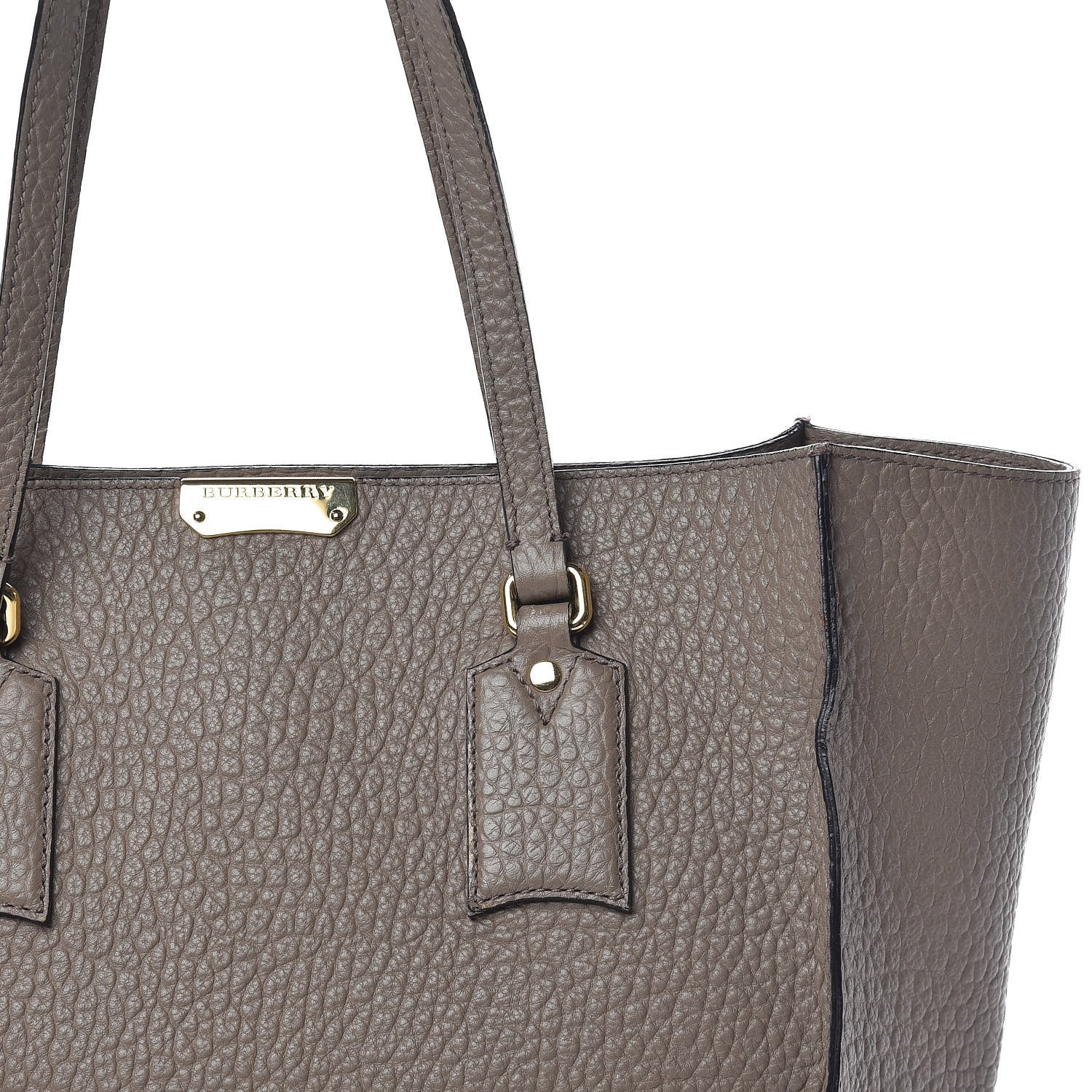 Burberry Heritage Grain Medium Woodbury Tote Pale Taupe 12 of 12