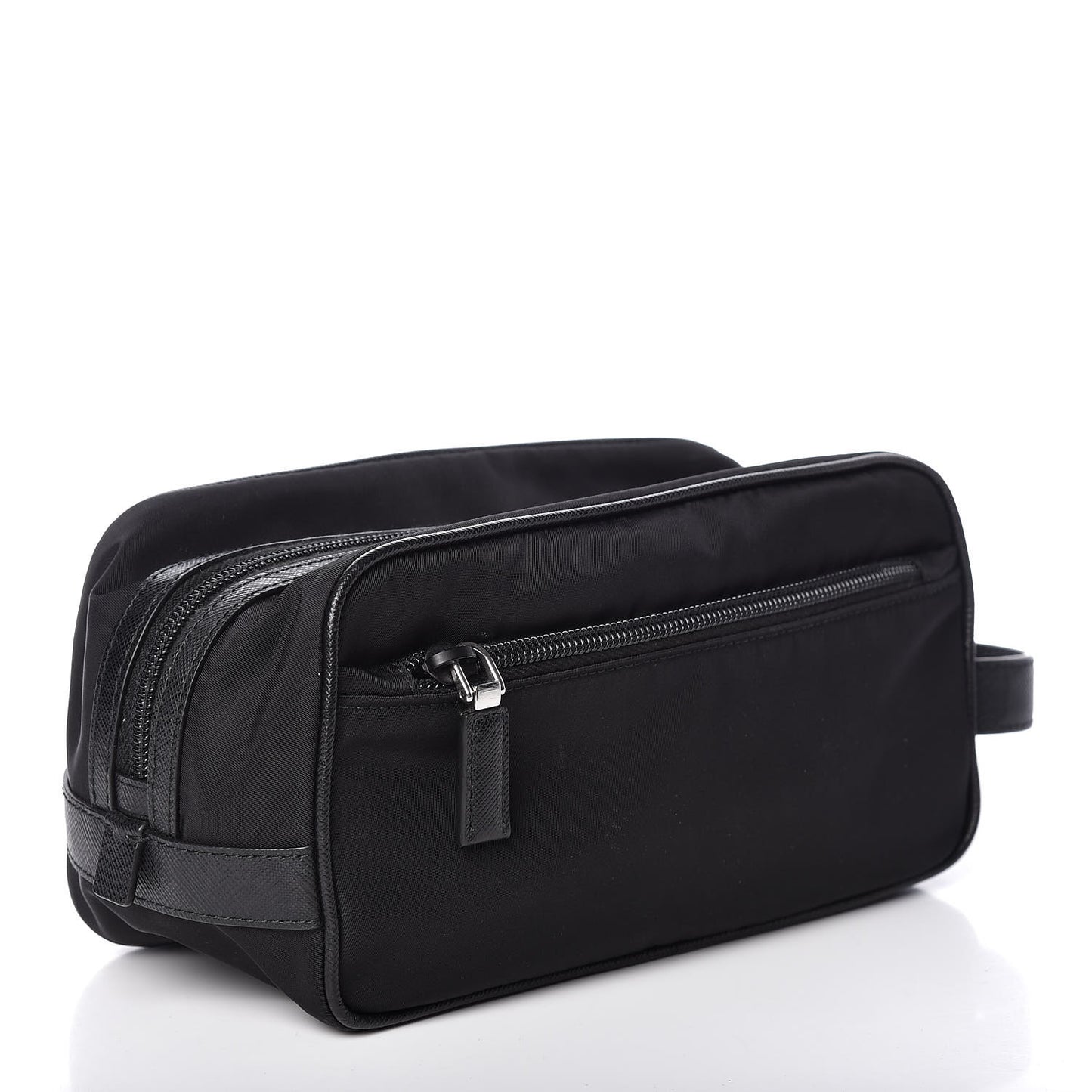 Tessuto Nylon Saffiano Toiletry Case Black