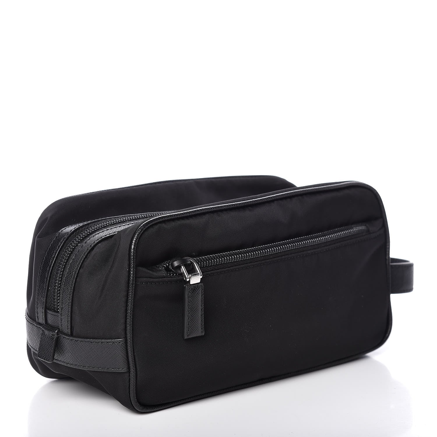 Prada Tessuto Nylon Saffiano Toiletry Case Black 3 of 12