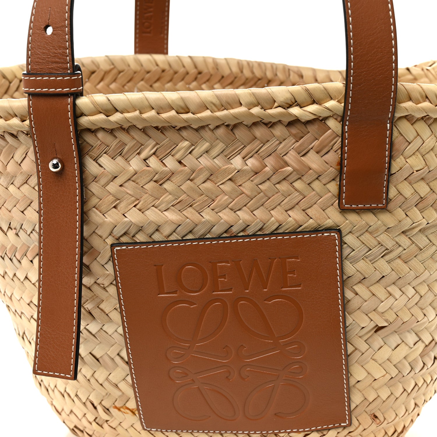 Loewe Raffia Basket Tote Bag Natural Tan 1867783 – FASHIONPHILE