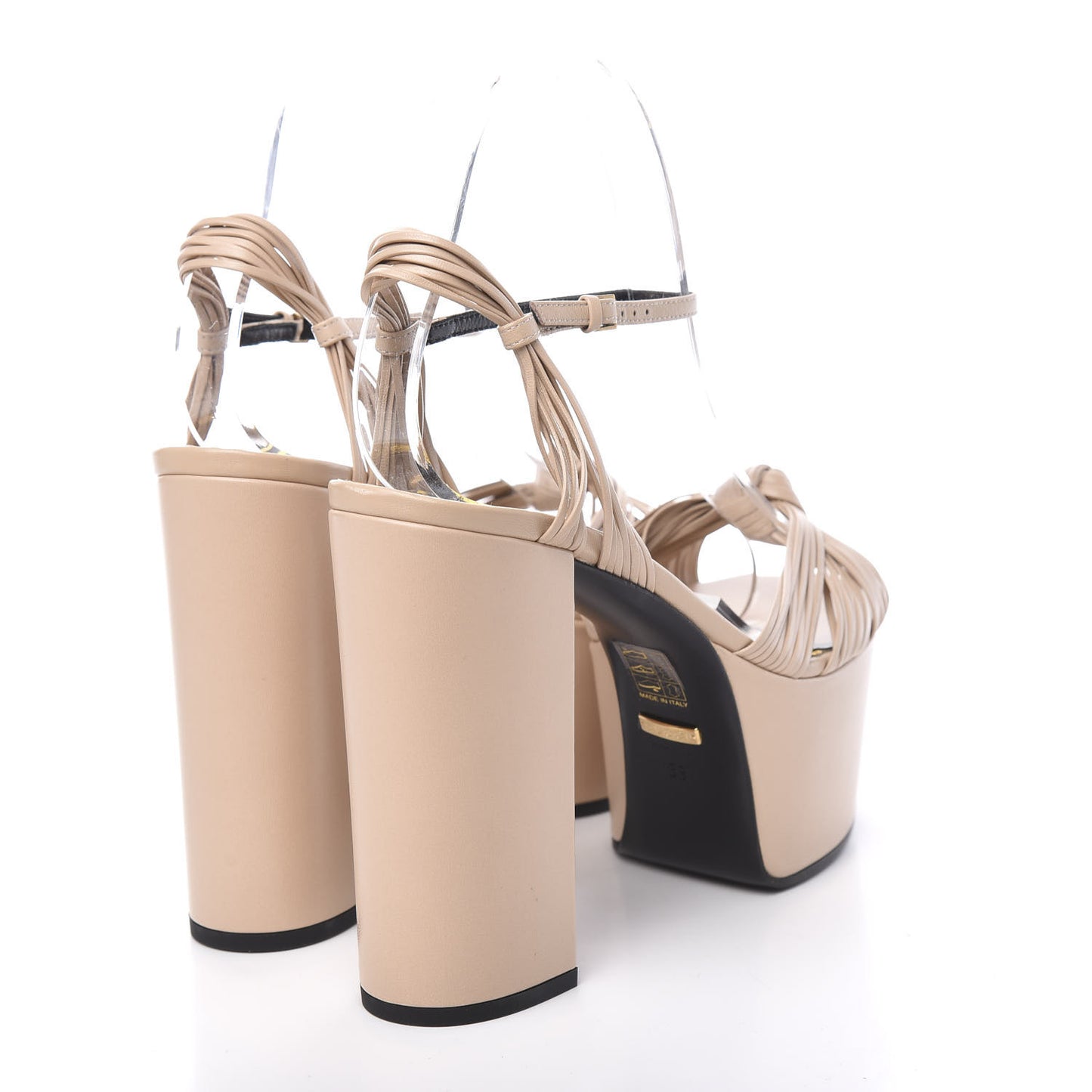 Malaga Kid Crawford Knotted Strap Platform Sandals 39 Beige