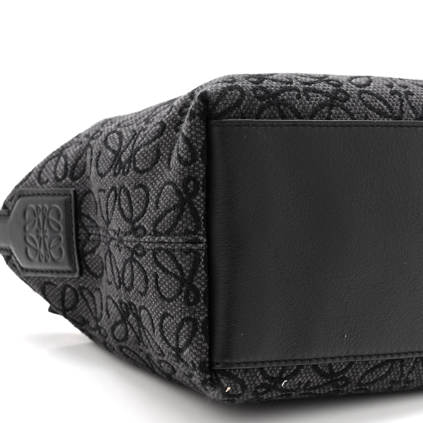 Jacquard Anagram Calfskin Small Cubi Bag Anthracite Black