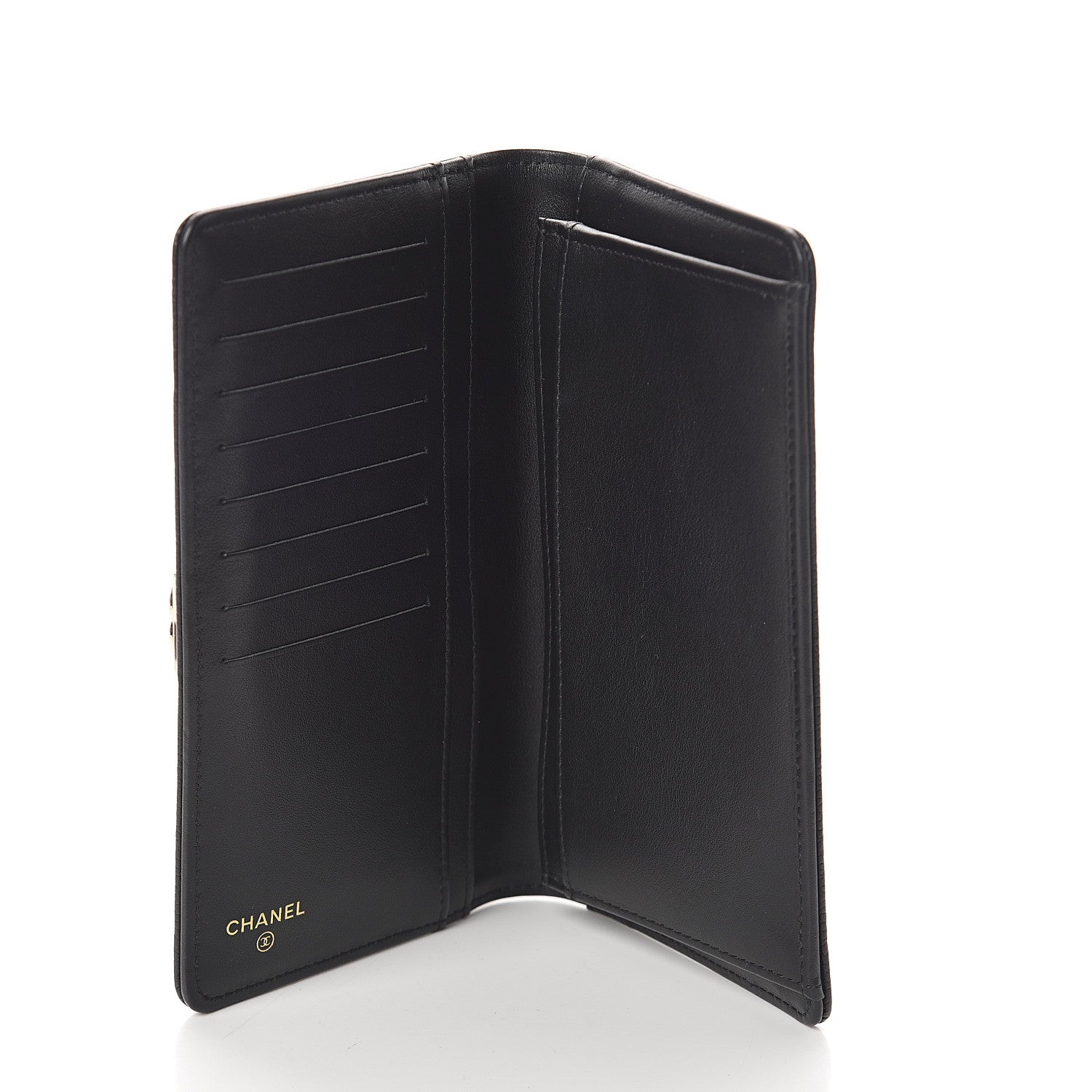 Chanel Caviar Quilted Boy Yen Wallet Black 4 of 8