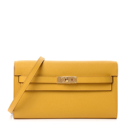 Hermes Epsom Kelly Wallet To Go Jaune Ambre 1 of 11