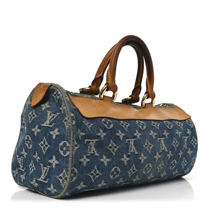 Louis Vuitton Monogram Denim Neo Speedy Blue 3 of 10