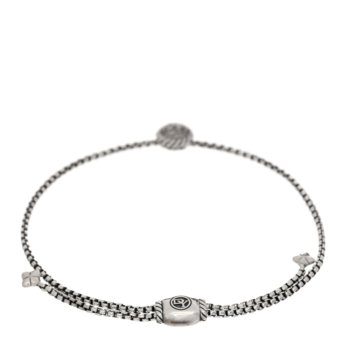 Sterling Silver Diamond 9mm Chatelaine Petite Pave Bracelet
