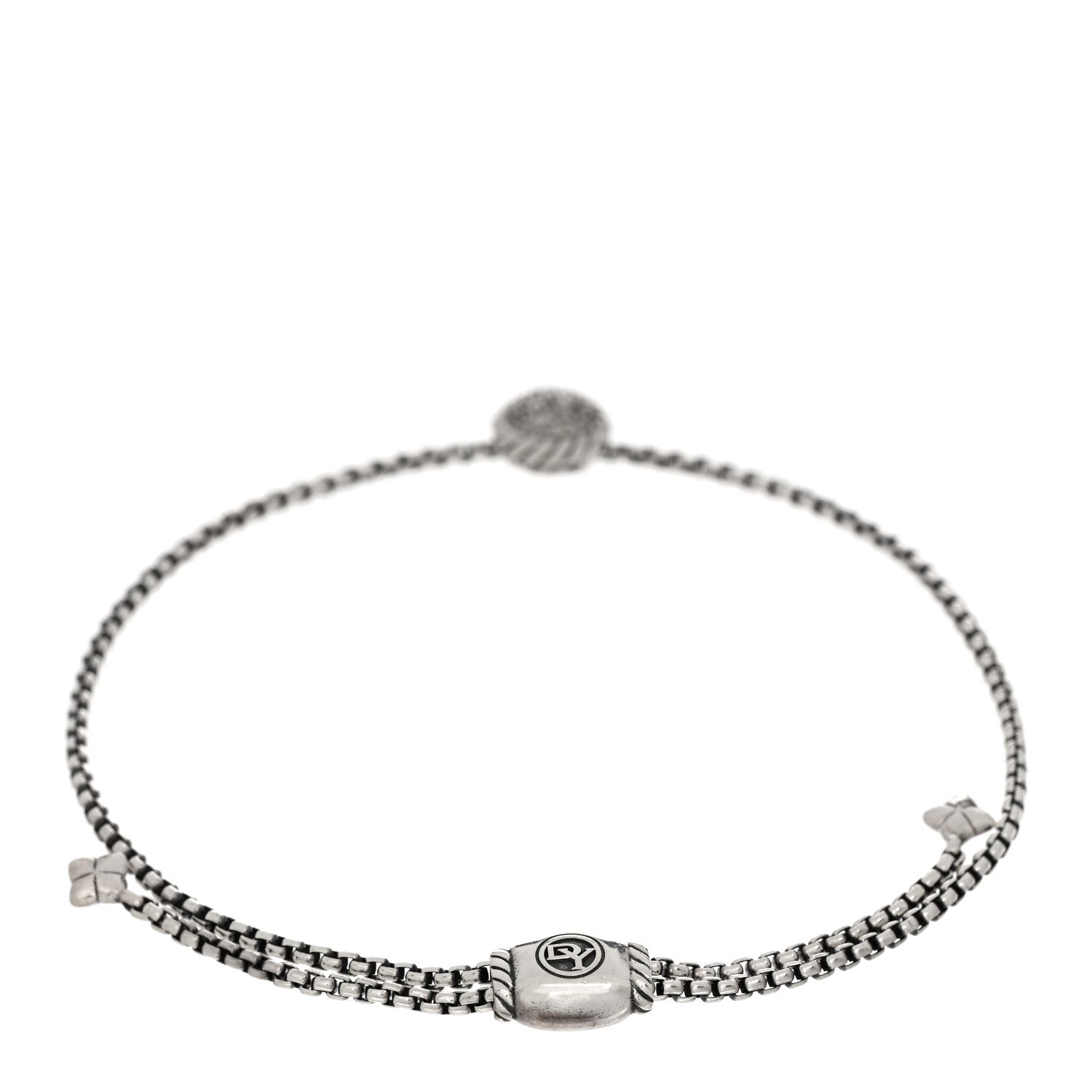 David Yurman Sterling Silver Diamond 9mm Chatelaine Petite Pave Bracelet 2 of 3