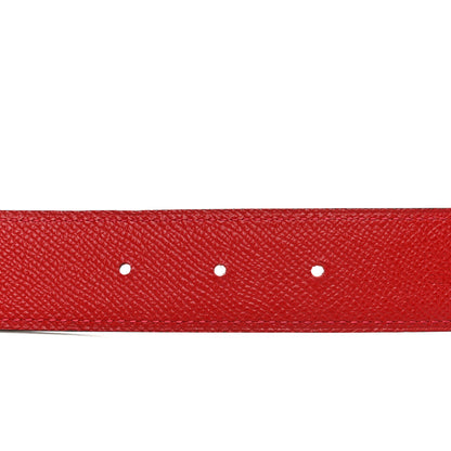 Hermes Epsom Swift 32mm Belt Strap 80 Rouge Casaque Rouge H 6 of 8