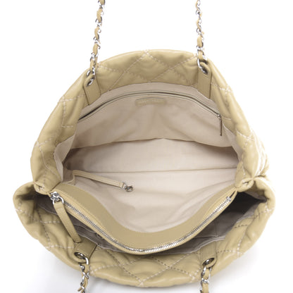 Chanel Calfskin Contrast Stitch Tote Beige 6 of 12