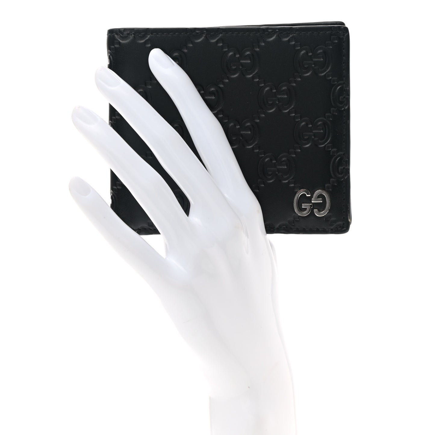 Guccissima Signature Dorian Bi-Fold Wallet Black