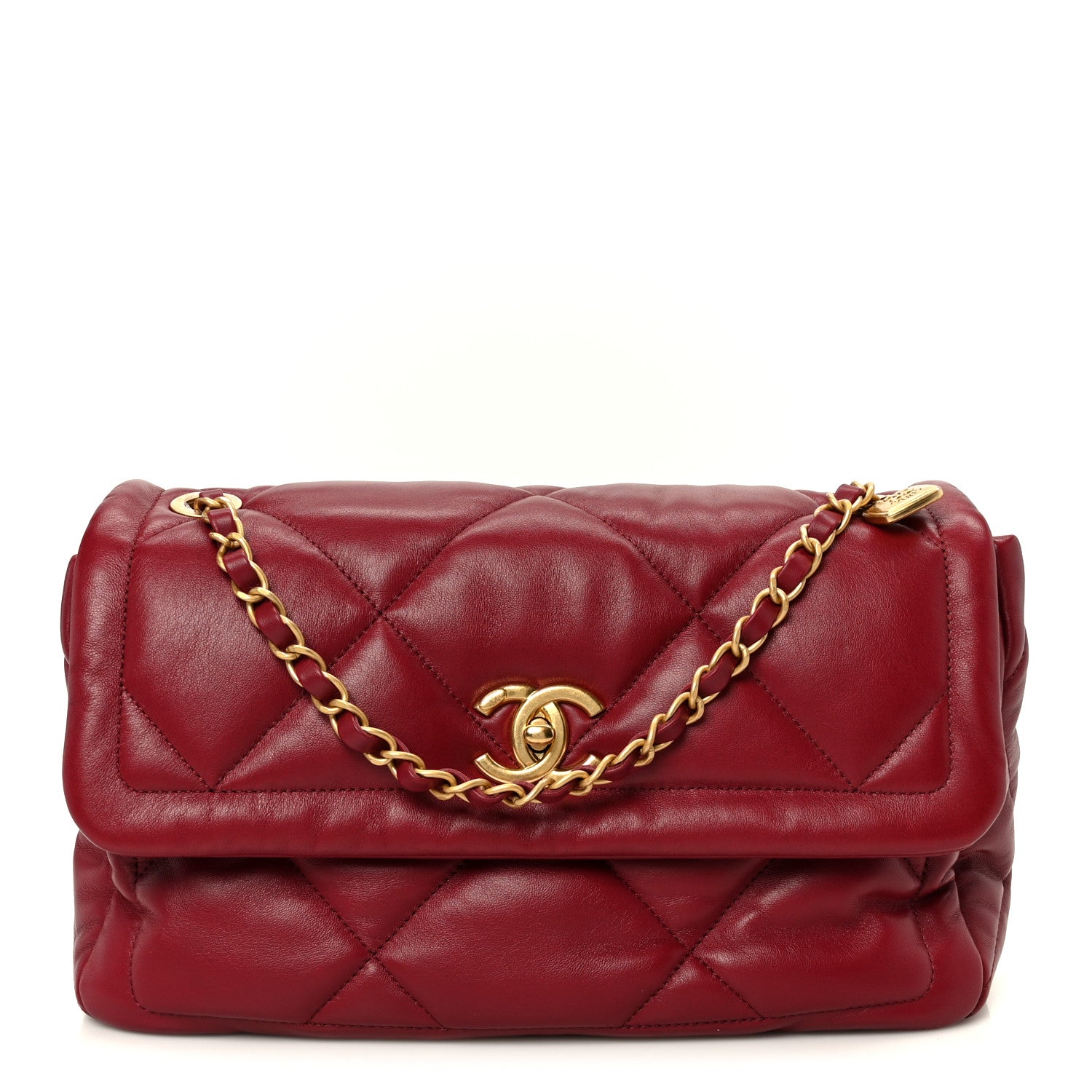 Chanel Lambskin Quilted Large Flap Red 1 of 10