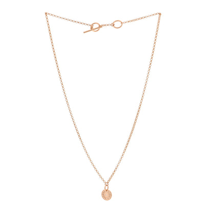 Hermes 18K Rose Gold Diamond Gambade Clou de Selle Necklace 3 of 4