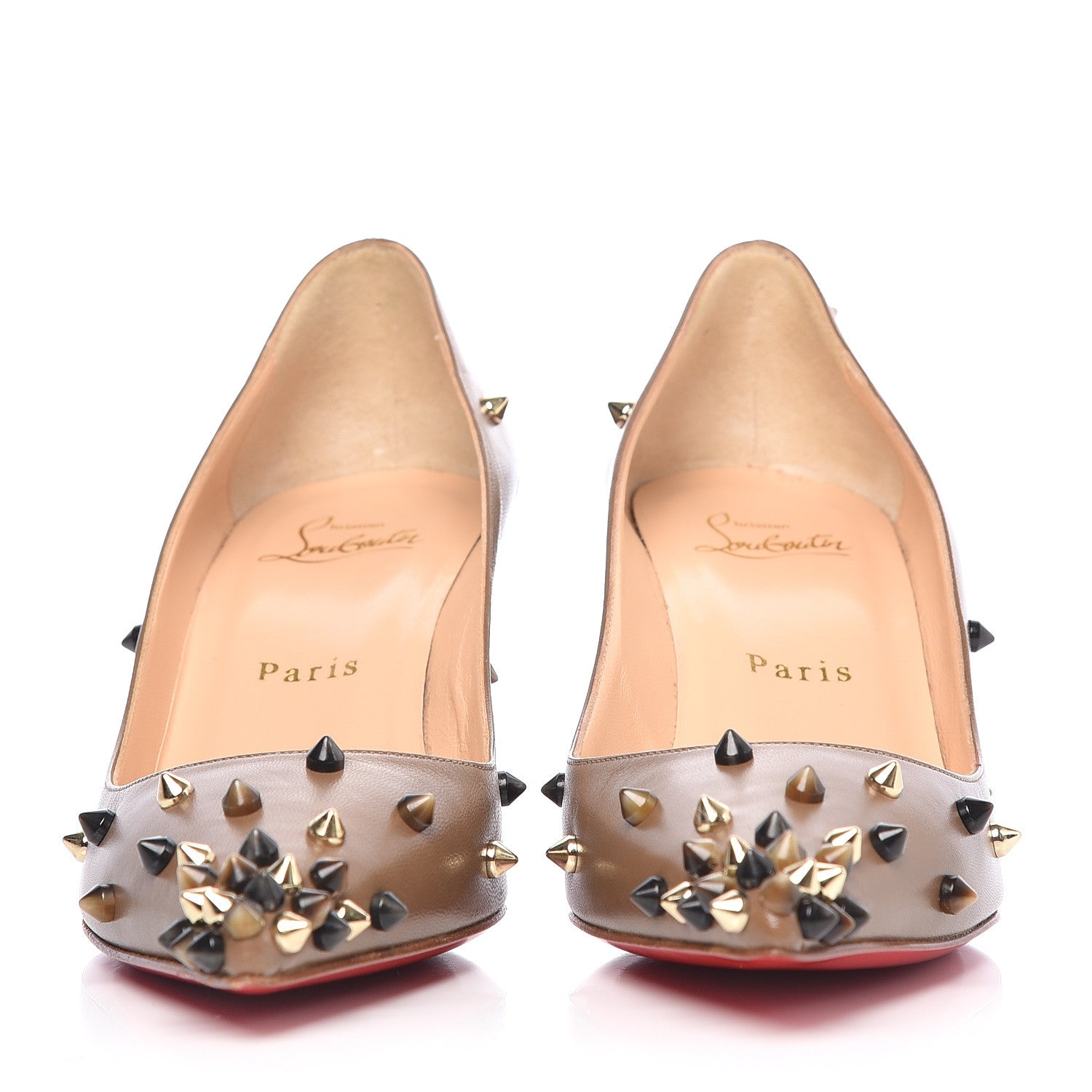 Christian Louboutin Kid Degraspike 70 Pumps 36.5 Marron Glace Pop Corn 4 of 10